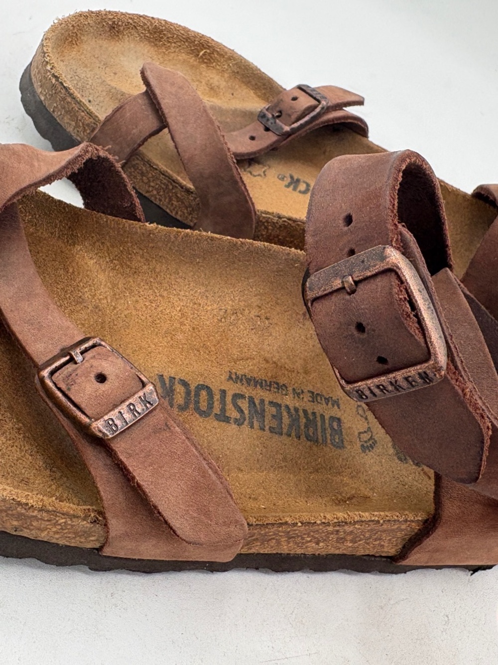 Birkenstock Yara Ankle Strap Sandals Brown Leather Bohemian EU 38- US 7.5-8 - Picture 8 of 15